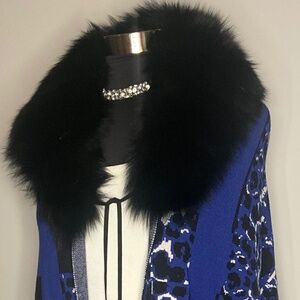 * OO LA LA Fox Fur Sweater Jacket*